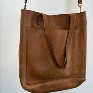 MADEWELL 100% TAN LEATHER SHOULDER STRAP CROSSBODY BAG